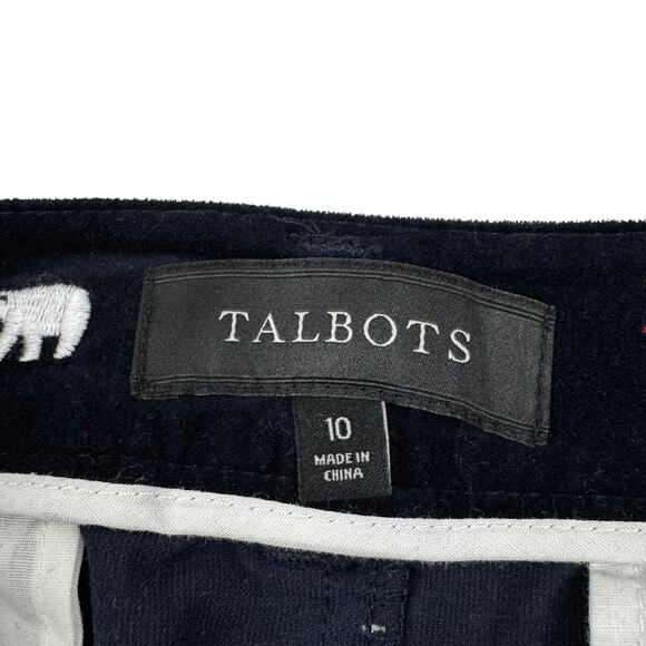 Talbots Velvet Polar Bear Embroidered Whimsy Winter Holiday Skirt Women's 10 - Picture 4 of 5
